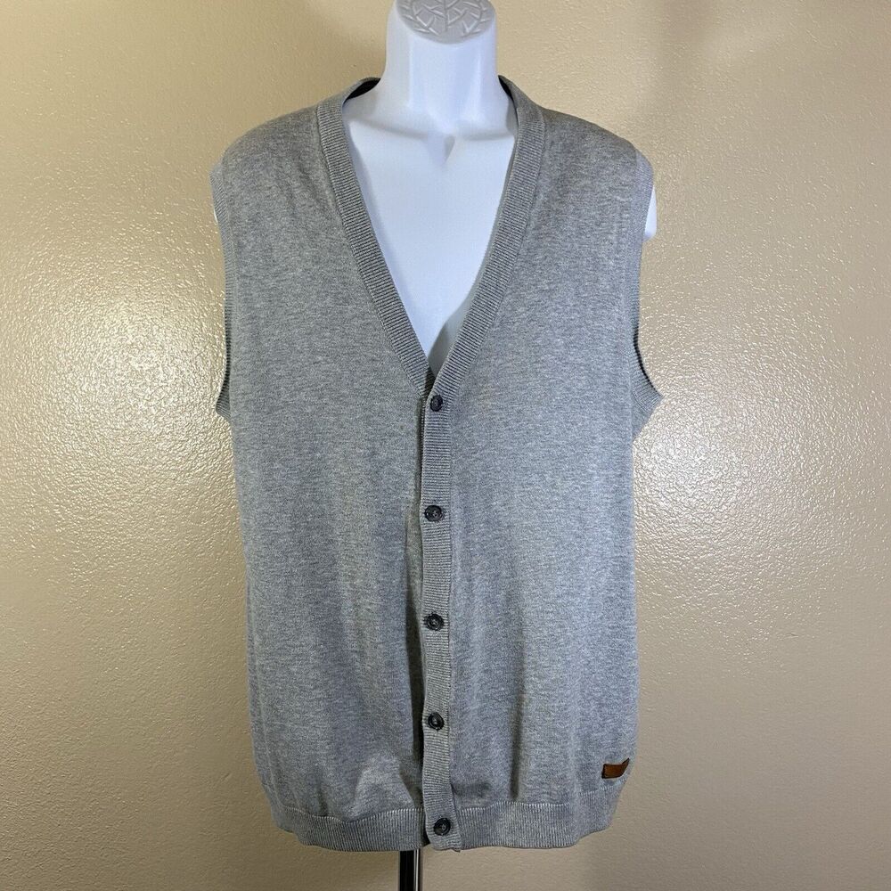 Esprit Men's Sweater Vest Gray Size XL